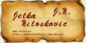 Jelka Milošković vizit kartica